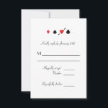Love Struck Las Vegas Bruiloft RSVP antwoordkaart<br><div class="desc">Eenvoudig en elegant,  deze casino thema bruiloft uitnodiging RSVP antwoordkaart is voorzien van alle vier de kaart pakken in klassiek rood en zwart. Het hart is doorboord door pijlen als een brutale knipoog naar de liefde.</div>