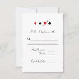 Love Struck Las Vegas Bruiloft RSVP antwoordkaart Kaartje