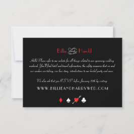 Love Struck Las Vegas Bruiloft Website Informatie RSVP Kaartje