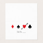 Love Struck Las Vegas Fill-In Naam Tafelnummer Bu Visitekaartje (Buitenkant ongevouwen)