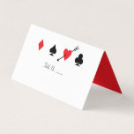 Love Struck Las Vegas Fill-In Naam Tafelnummer Bu Visitekaartje<br><div class="desc">Perfect voor een klassiek rood,  zwart en wit Las Vegas casino bruiloft,  deze gevouwen plaats kaart heeft een lege ruimte om met de hand toe te voegen gasten namen en zitplaatsen opdracht. Vergeet niet om genoeg te bestellen voor elke plaats instelling!</div>