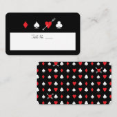 Love Struck Las Vegas Fill-In Naam Tafelnummer Plaatskaartje (Voorkant / Achterkant)