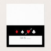 Love Struck Las Vegas Fill-In Naam Tafelnummer Visitekaartje (Buitenkant ongevouwen)