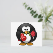 Love Struck Penguin with Valentijn Gifts Feestdagenkaart (Staand voorkant)