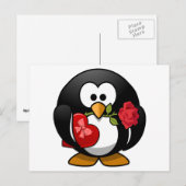 Love Struck Penguin with Valentijn Gifts Feestdagenkaart (Voorkant / Achterkant)