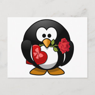 Love Struck Penguin with Valentijn Gifts Feestdagenkaart