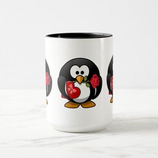Love Struck Penguin with Valentijn Gifts Mok (Midden)