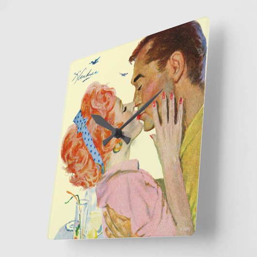 Love-Struck Vierkante Klok (Hoek)