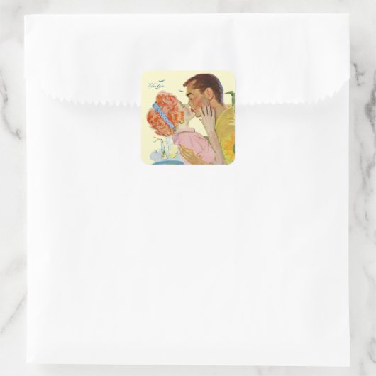 Love-Struck Vierkante Sticker (Tas)