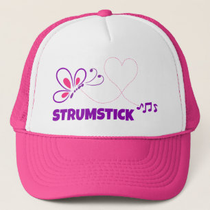 Love Strumstick Roze Paarse Vlinder Hart Trucker Pet