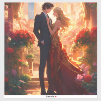 Love Stuck: Romantische aangepaste gesneden vinyl Sticker