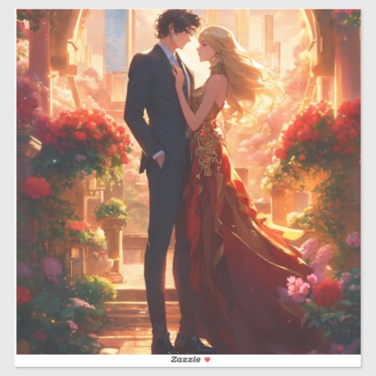 Love Stuck: Romantische aangepaste gesneden vinyl  Sticker (Vel)