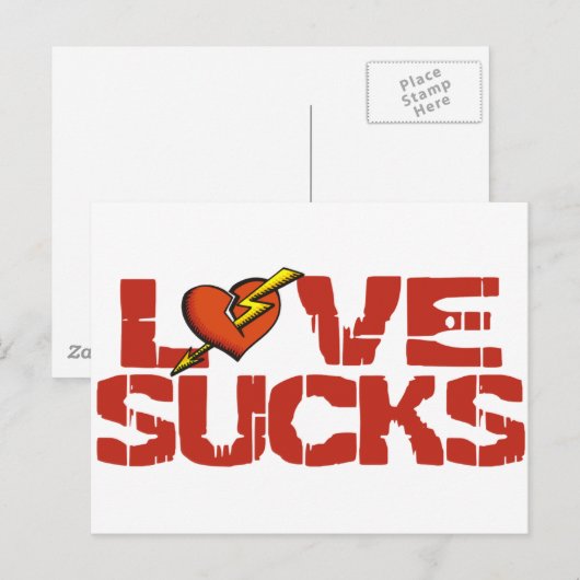 Love Sucks Briefkaart (Voorkant / Achterkant)