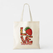 Love Summer aardbery Canvas tas | Hallo Summer Bag (Achterkant)