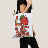 Love Summer aardbery Canvas tas | Hallo Summer Bag (Dichtbij)