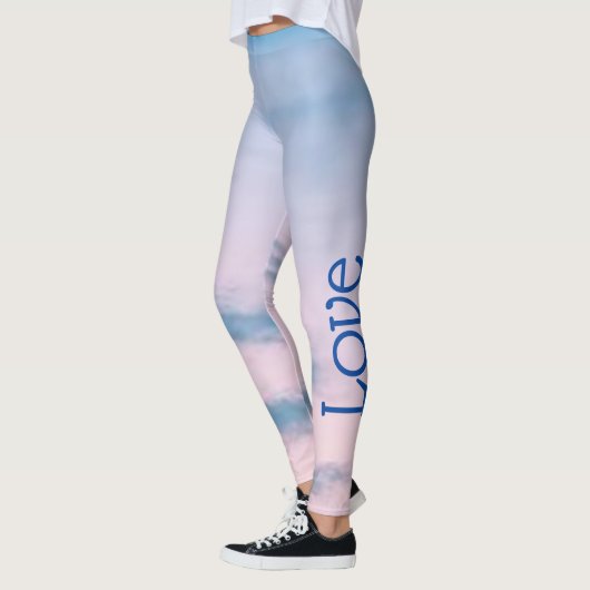Love Summer Blue Yoga Pants, Leggings (Links)
