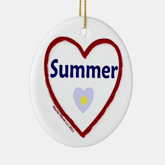 Love Summer Keramisch Ornament (Rechts)