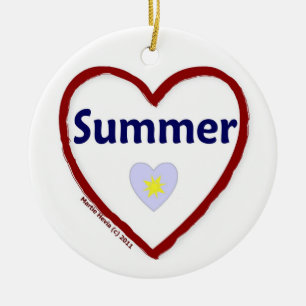Love Summer Keramisch Ornament