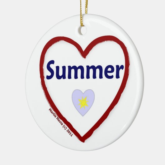 Love Summer Keramisch Ornament (Links)