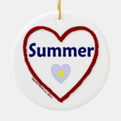 Love Summer Keramisch Ornament (Achterkant)
