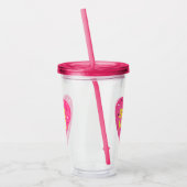 Love Summer Watermelon Heart Seeds Logo Pink Acryl Drinkbeker (Links)