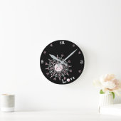 Love Sun Black Acrylic Wall klok (Huis)