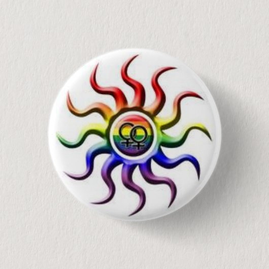 Love Sun Thing/ Amy Ronde Button 3,2 Cm (Voorkant)