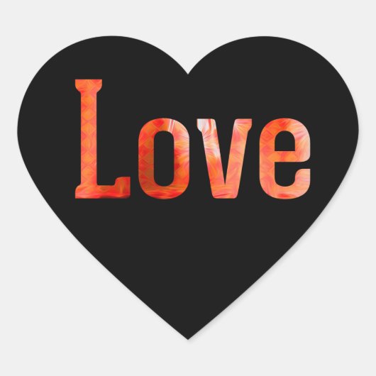 Love Sunburst Colors Hart Sticker (Voorkant)