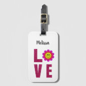 Love Sunflower Bagagelabel (Voorkant (verticaal))
