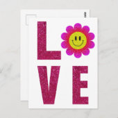 Love Sunflower Briefkaart (Voorkant / Achterkant)