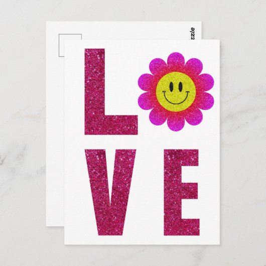 Love Sunflower Briefkaart (Voorkant / Achterkant)