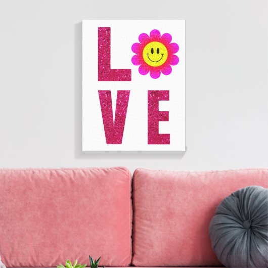 Love Sunflower Canvas Afdruk (Insitu (Woonkamer))