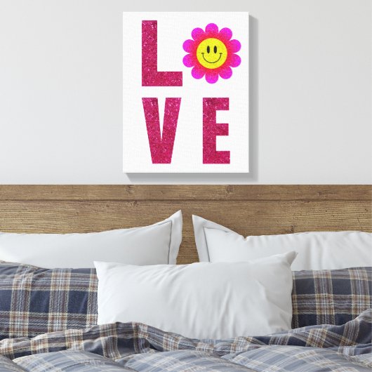 Love Sunflower Canvas Afdruk (Insitu (Slaapkamer))