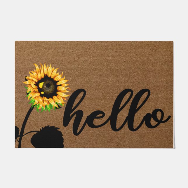 Love Sunflower Doormat, Sunflower Quotte Mat (Voorkant)