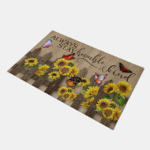 Love Sunflower Doormat, Sunflower Quotte Mat (Schuin)