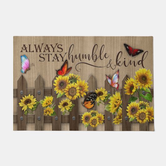 Love Sunflower Doormat, Sunflower Quotte Mat (Voorkant)