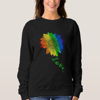 Love Sunflower Floral Lgbetq Rainbow Flag Gay Prid Trui