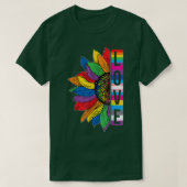 Love Sunflower Floral LGBTQ Rainbow Flag Gay Pride T-shirt (Design voorkant)