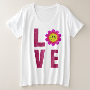 Love Sunflower Grote Maat T-shirt