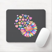 Love Sunflower Hearts Candy Valentines Day Womens  Muismat (Met muis)
