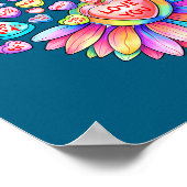 Love Sunflower Hearts Candy Valentines Day Womens  Poster (Hoek)