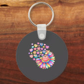 Love Sunflower Hearts Candy Valentines Day Womens  Sleutelhanger (Voorkant)
