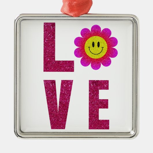 Love Sunflower Metalen Ornament (Voorkant)