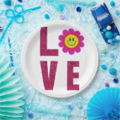 Love Sunflower Papieren Bordje (Feest)