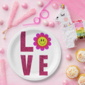 Love Sunflower Papieren Bordje (Feest)