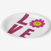Love Sunflower Papieren Bordje (Gekanteld)