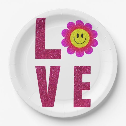 Love Sunflower Papieren Bordje (Voorkant)