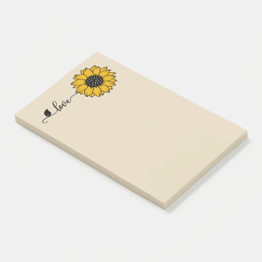 Love Sunflower Post-it® Notes (Schuin)