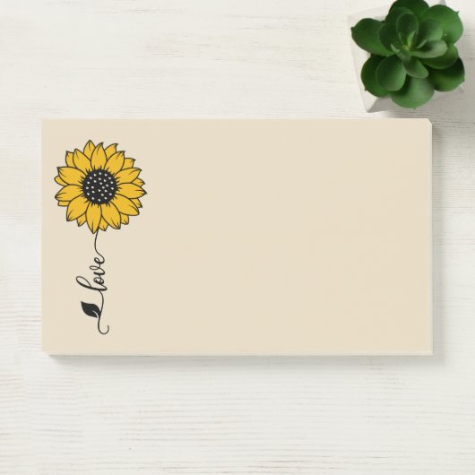 Love Sunflower Post-it® Notes (Kantoor)