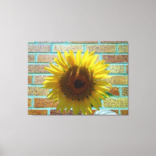 Love Sunflower Stretched Canvas Print (Voorkant)